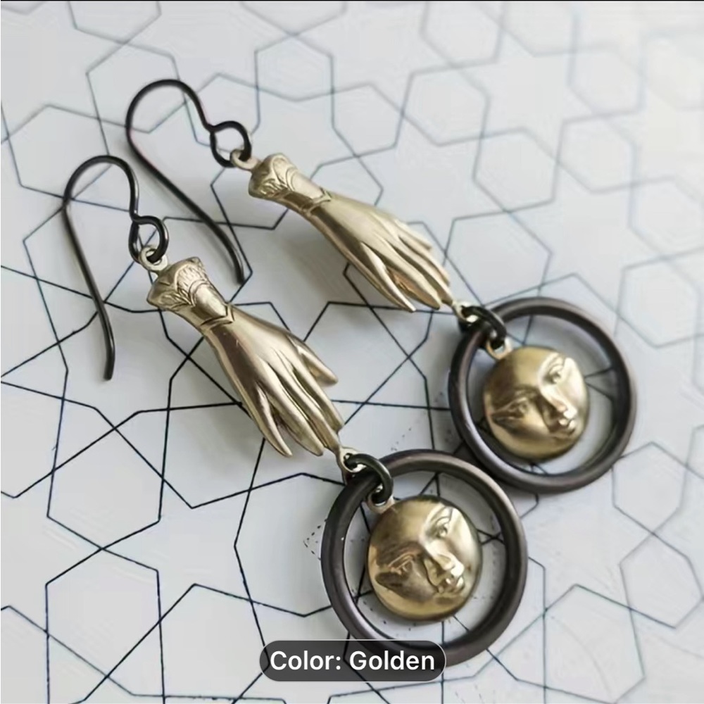 Boho Finger/Face Dangle Earrings, love mixing silver and gold together!